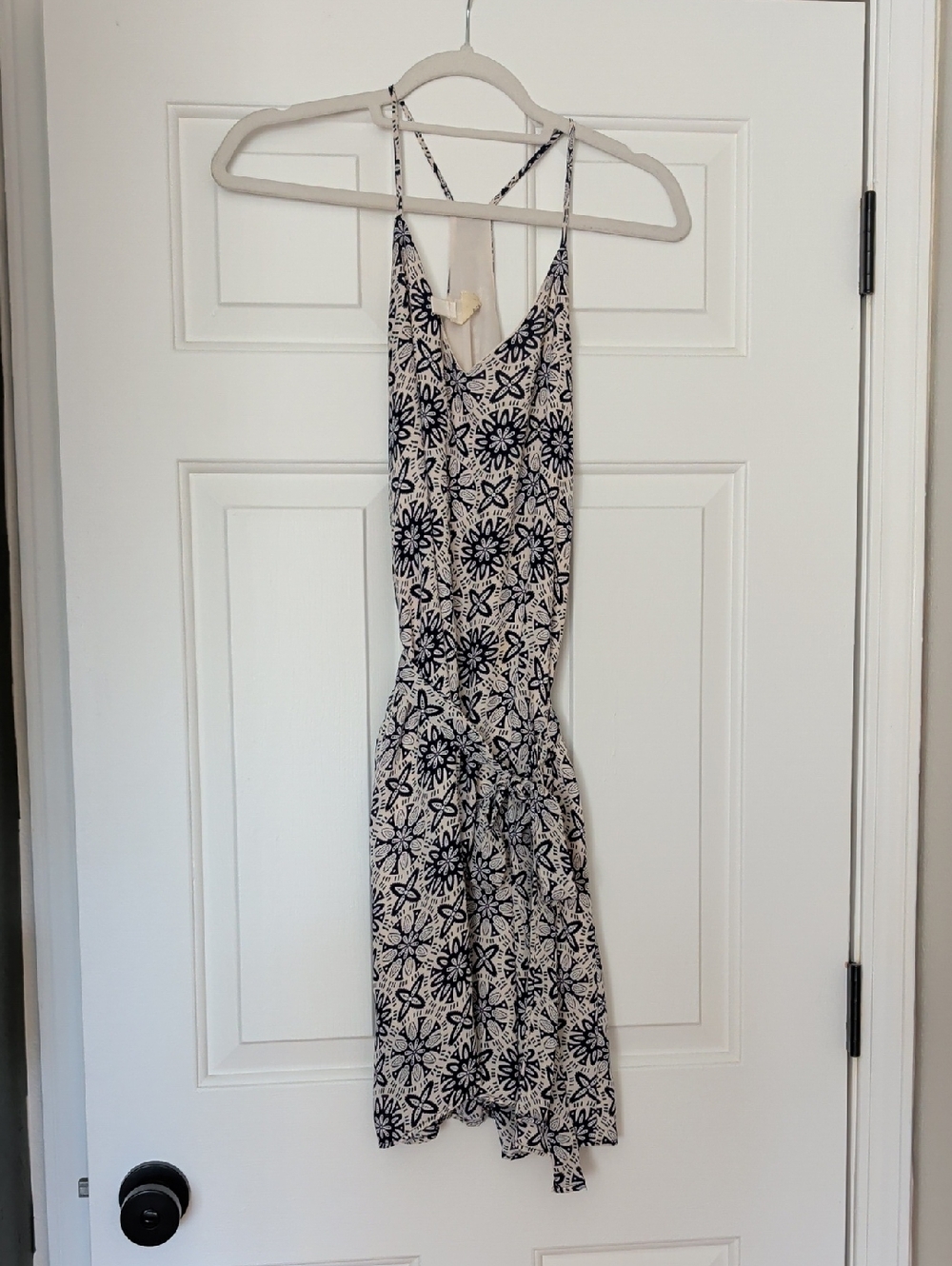 Francesca's Collections Navy and White Floral Mini Dress